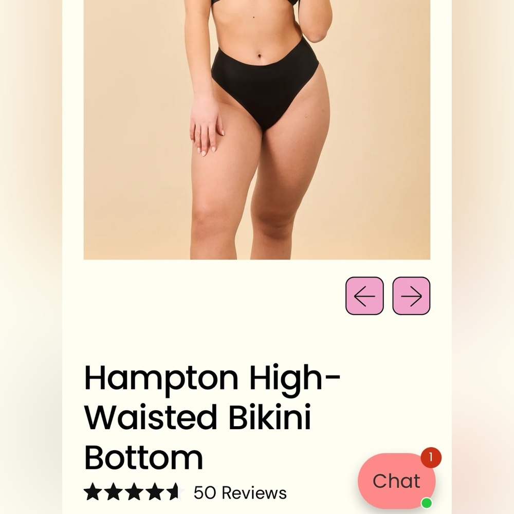 ONE-WITH. Hampton High Waisted Bikini Bottom in brown